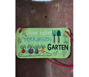 Stickserie ITH - Schilder Terrasse